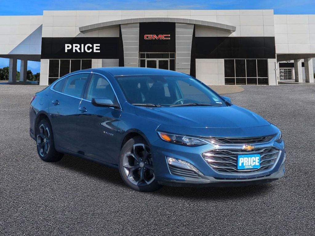2024 Chevrolet Malibu 1LT in Lakeshore Blue Metallic — front three-quarter view