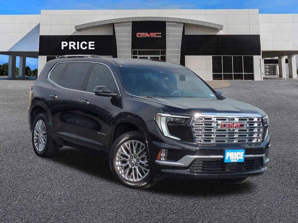 2024 GMC Acadia Denali in Ebony Twilight Metallic — front three-quarter view