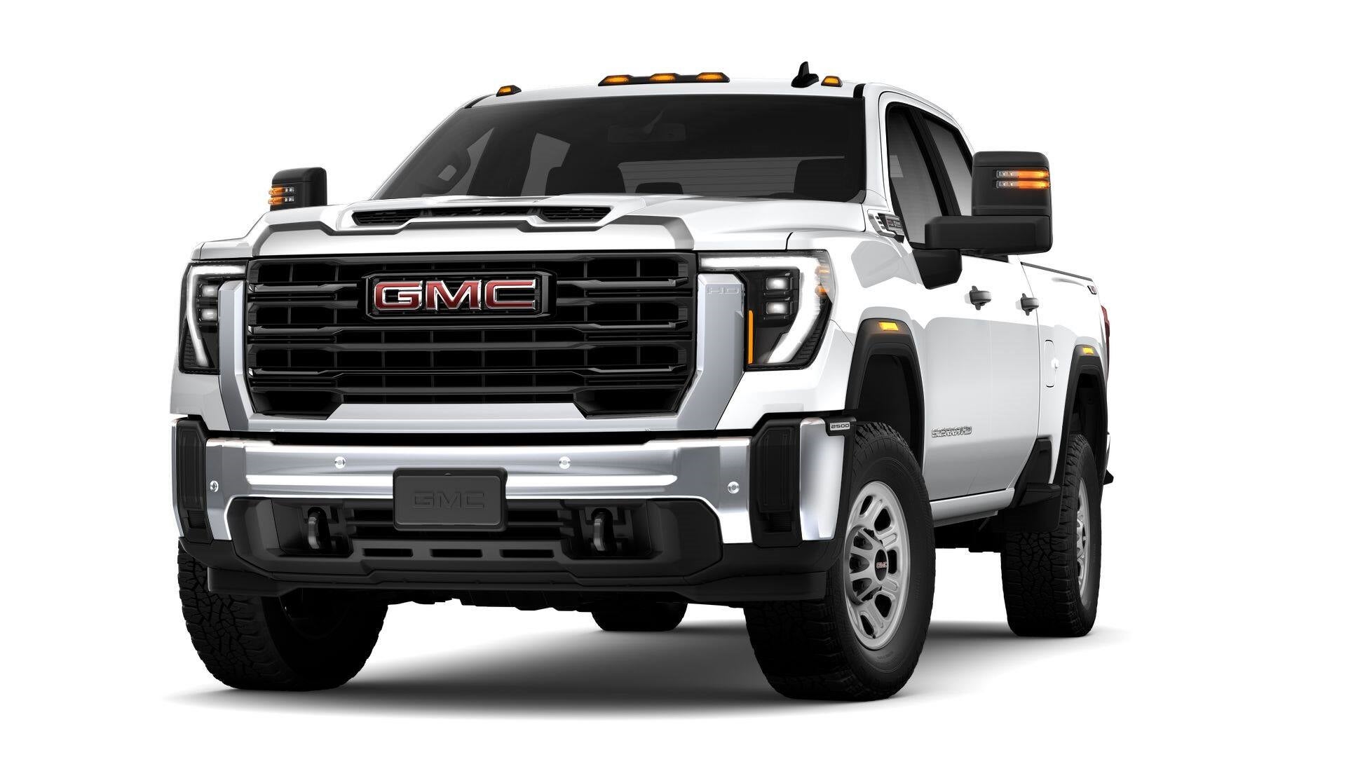 2025 GMC Sierra 2500 HD Pro in Summit White — front three-quarter view