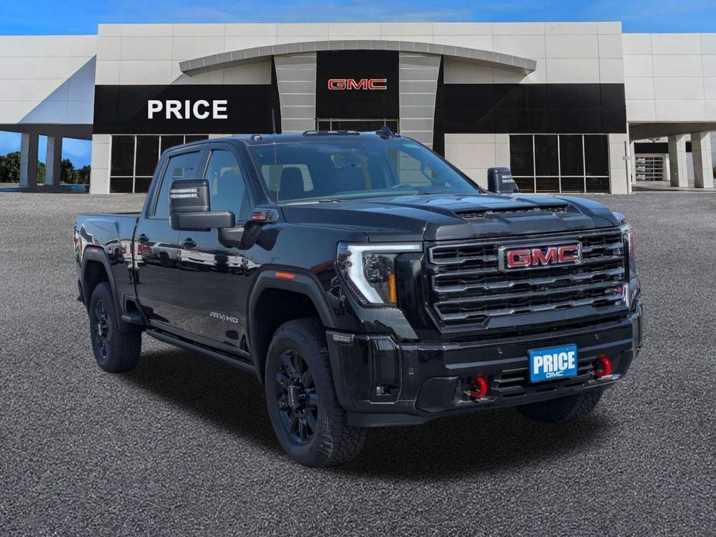 2025 GMC Sierra 2500 HD AT4 in Onyx Black — front three-quarter view