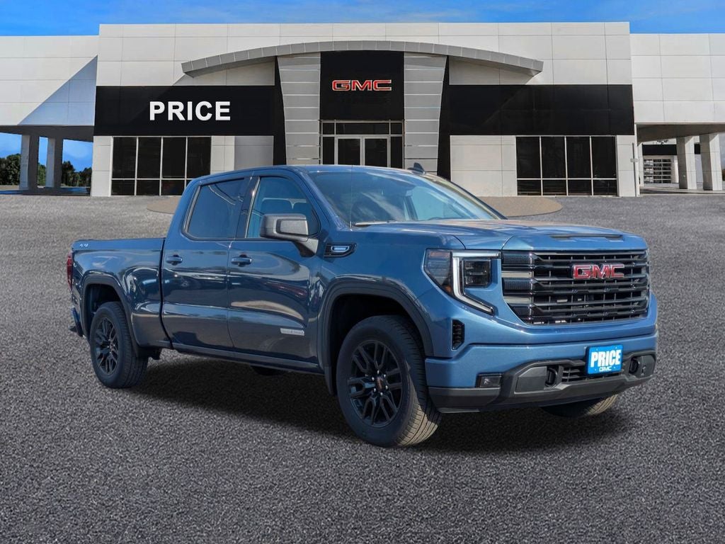 2026 GMC Sierra 1500 Elevation in Downpour Metallic — front three-quarter view